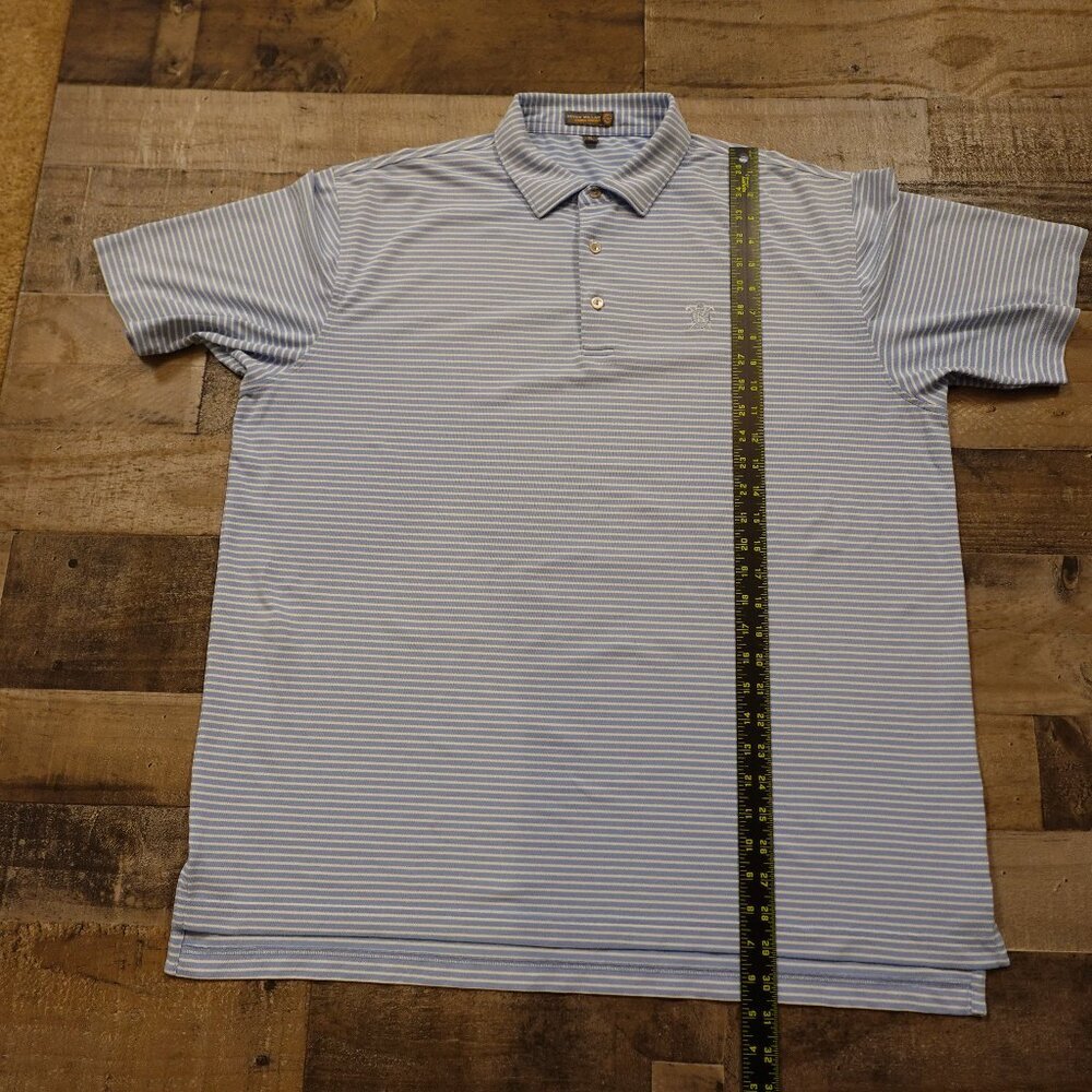 Peter Millar polo shirt summer comfort Hales Performance Jersey cottage blue XL - Picture 6 of 10